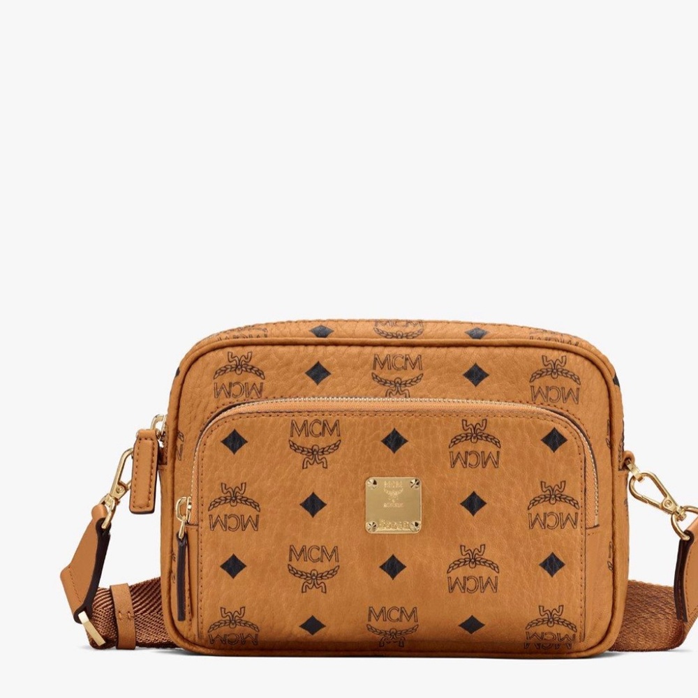 MCM Klassik Vestos in Cognac bag